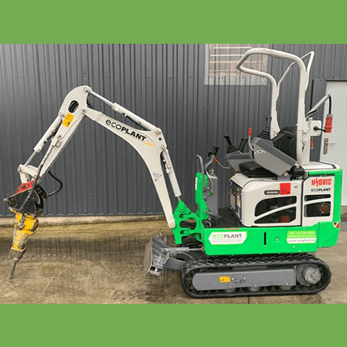hybrid digger with hydraulic breaker attachment
